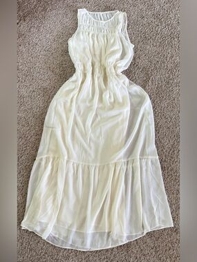 NWT Sheer White Maxi Dress